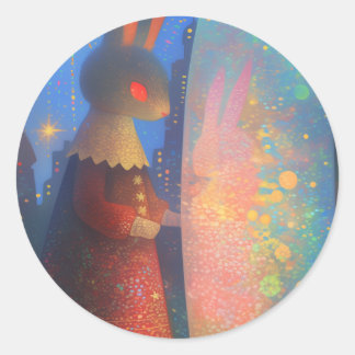 Kaninchen Runder Aufkleber