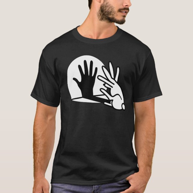 Kaninchen-Schatten-Marionette T-Shirt (Vorderseite)