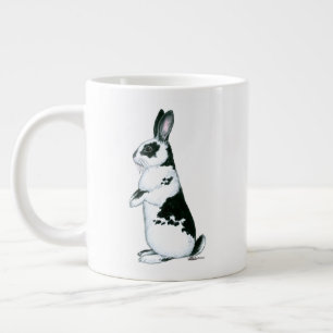 Kaninchen: Schwarz und Weiß Jumbo-Tasse