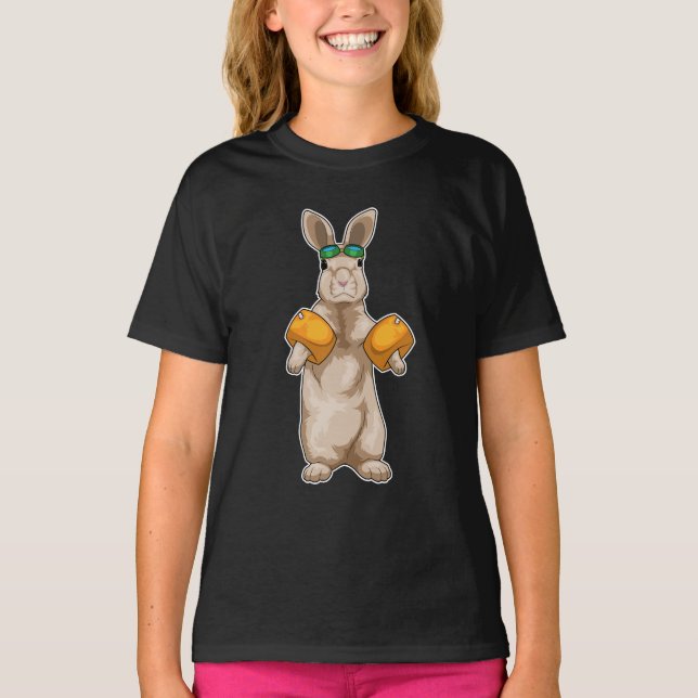 Kaninchen Schwimmflügel T-Shirt (Vorderseite)