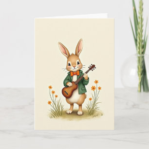 Kaninchen-Serenade-Grußkarte Karte