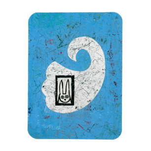 Kaninchen sieht ein Ghost-Kühlschrank-Magnet Magnet