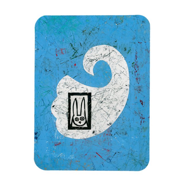 Kaninchen sieht ein Ghost-Kühlschrank-Magnet Magnet (Vertikal)