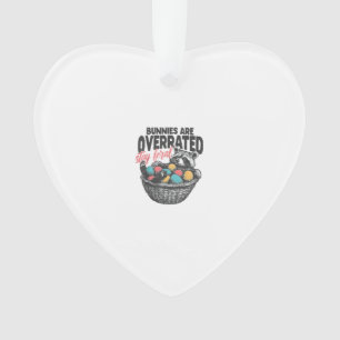 Kaninchen sind überbewertet Bleib wild Waschbär-Ei Ornament