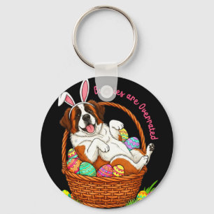 Kaninchen sind überbewertet Ostern St. Bernhard in Schlüsselanhänger