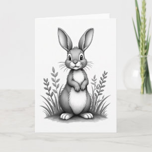 Kaninchen-Skizzen-Kunstkarte Karte