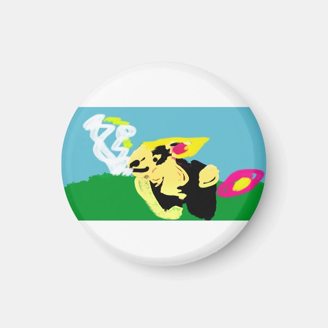 Kaninchen Spring  Magnet (Vorne)