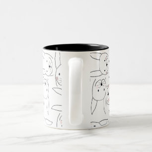 Kaninchen-Tasse Zweifarbige Tasse