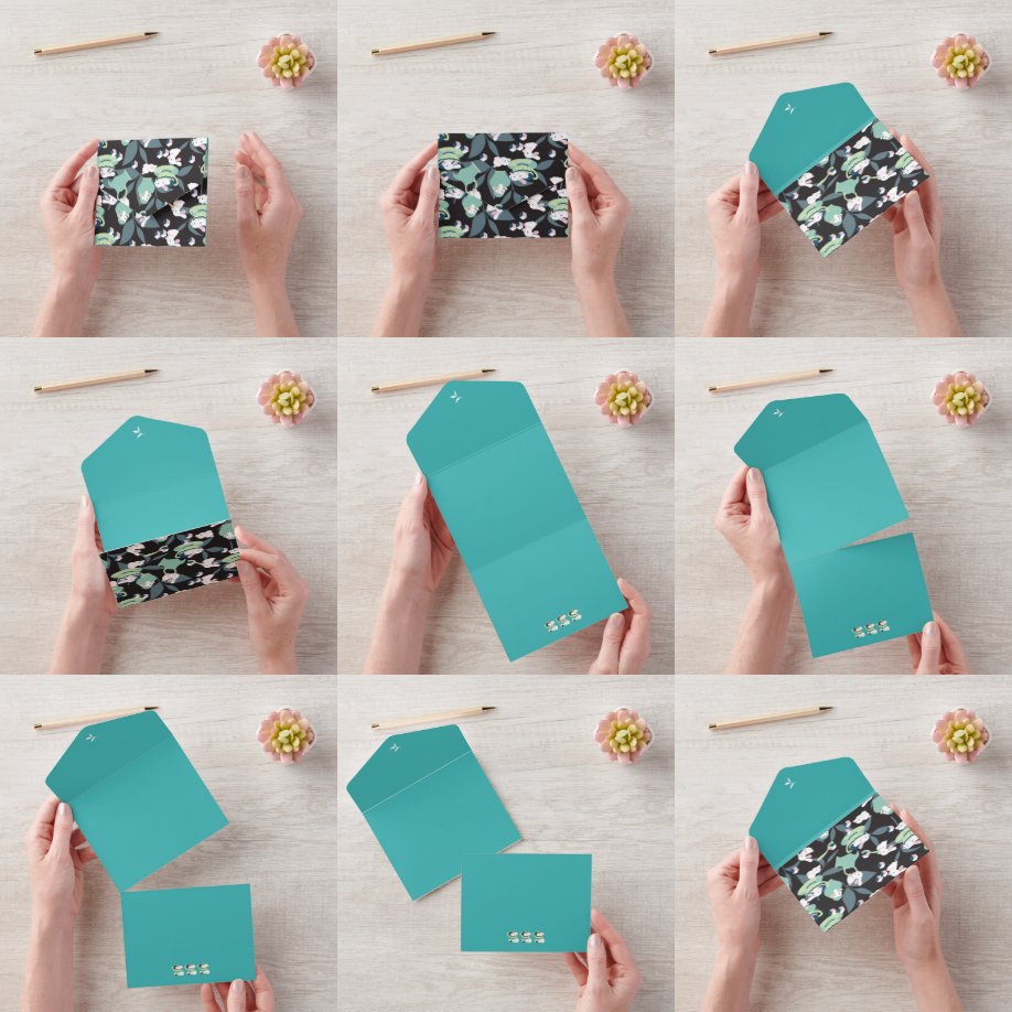 Kaninchen-Tee-Party Muster III All In One Einladung