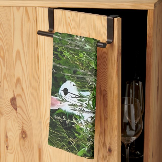 Kaninchen Tier Geschirrtuch (Drittel gefaltet)
