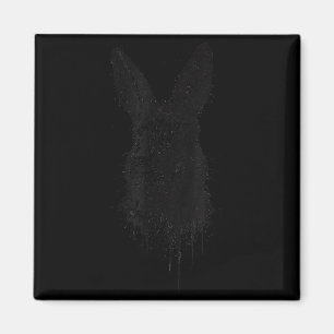 Kaninchen-Tinten-Kunst Nge Edgy Wald Wildtier Rtra Magnet