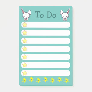Kaninchen To-Do-Liste Post-it Klebezettel