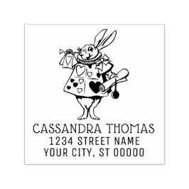 Kaninchen Trumpeter Alice im Wunderland Name Adres Permastempel