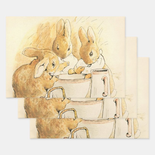Kaninchen und Milchpudding von Beatrix Potter Geschenkpapier Set (Set)