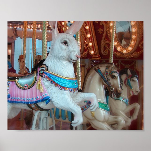 Kaninchen und Pferde, Merry-Go-Round Poster (Vorne)
