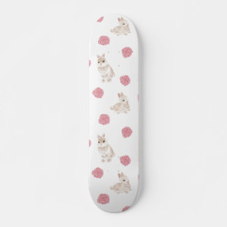 Kaninchen und Rose Skateboard