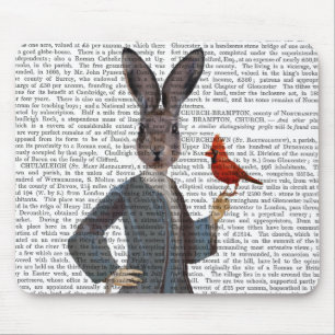 Kaninchen und Vogel 2 Mousepad