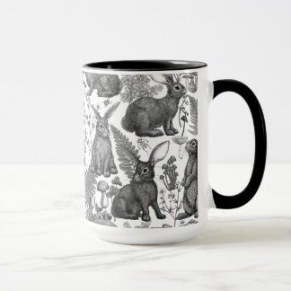 Kaninchen und Waldflora2 Tasse