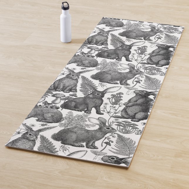 Kaninchen und Waldflora 2 Yoga Mat Yogamatte (Beispiel)