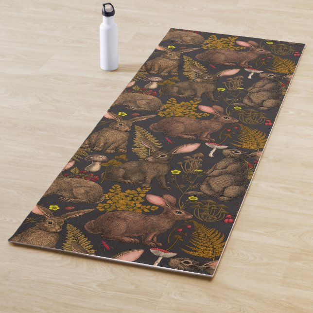 Kaninchen und Waldflora 3Yoga Mat Yogamatte (Beispiel)