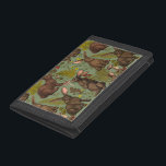 Kaninchen und Waldflora Dreifach Ballett Tri-fold Geldbeutel<br><div class="desc">Von Hand gezeichnet Kaninchen und Waldflora pilzen,  Beeren und Käfer</div>