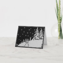 Kaninchen und Weihnachtsbaum-Winter-Illustration