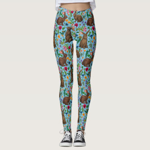 Kaninchen und Wildblumen Leggings