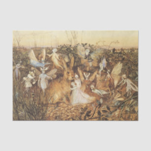 Kaninchen unter den Fairies, Vintage Märchen Seidenpapier