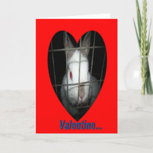 Kaninchen Valentine Feiertagskarte
