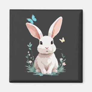 Kaninchen Vector Malerei Adorable Fun Animal Playi Magnet