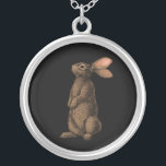 Kaninchen Versilberte Kette<br><div class="desc">Handgemalte niedliche Kaninchen.</div>