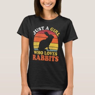 Kaninchen Vintag nur ein Mädchen, das Rabbits Lieb T-Shirt