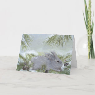 Kaninchen-Weihnachtskarte Feiertagskarte