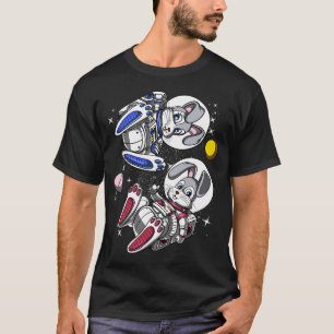 Kaninchen Weltraum Astronauten T-Shirt