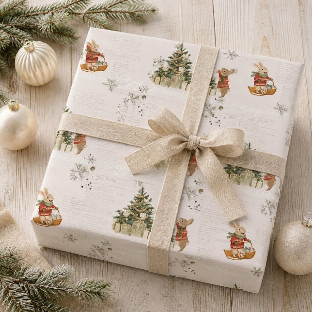 Kaninchen Winterferien Geschenkpapier (Von Creator hochgeladen)