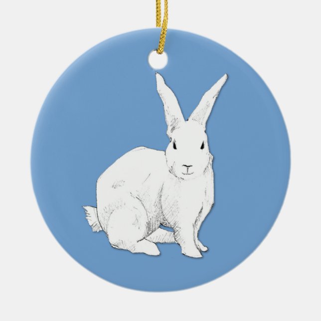 Kaninchenblauer Ornament (Vorne)