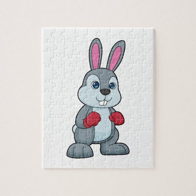 Kaninchenboxen Boxer Boxhandschuhe Puzzle (Vertikal)