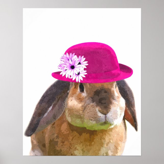 Kaninchenbungalow Kinderzimmer Baby Room Poster (Vorne)