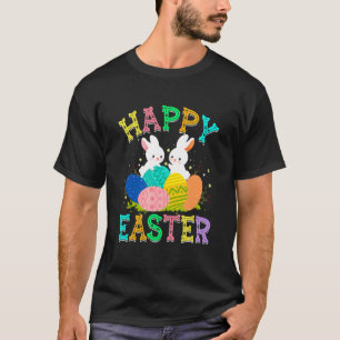 Kanincheneier Happy Ostertag Niedlich Osterhase T-Shirt