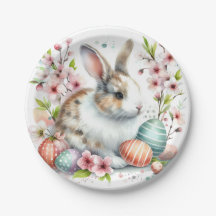 Kanincheneier und Blume im Osterwasser -