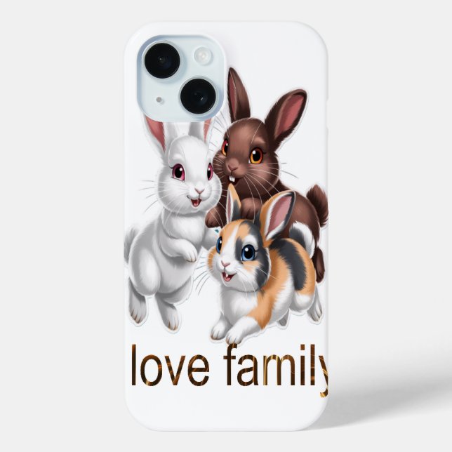Kaninchenfamilie  Case-Mate iPhone hülle (Rückseite)