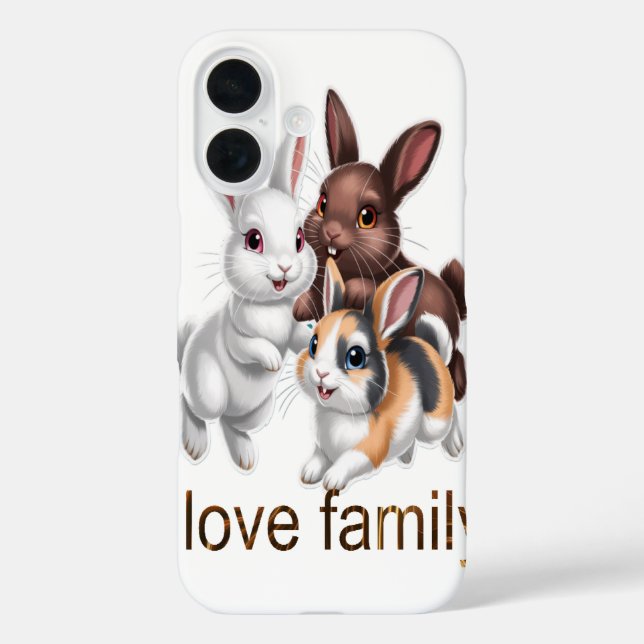 Kaninchenfamilie  Case-Mate iPhone hülle (Rückseite)