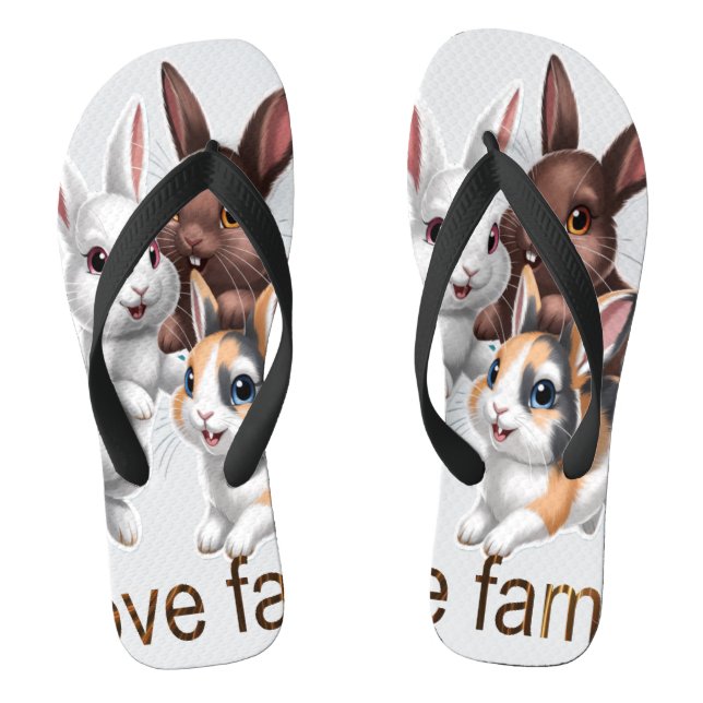 Kaninchenfamilie Flip Flops (Fußbett)