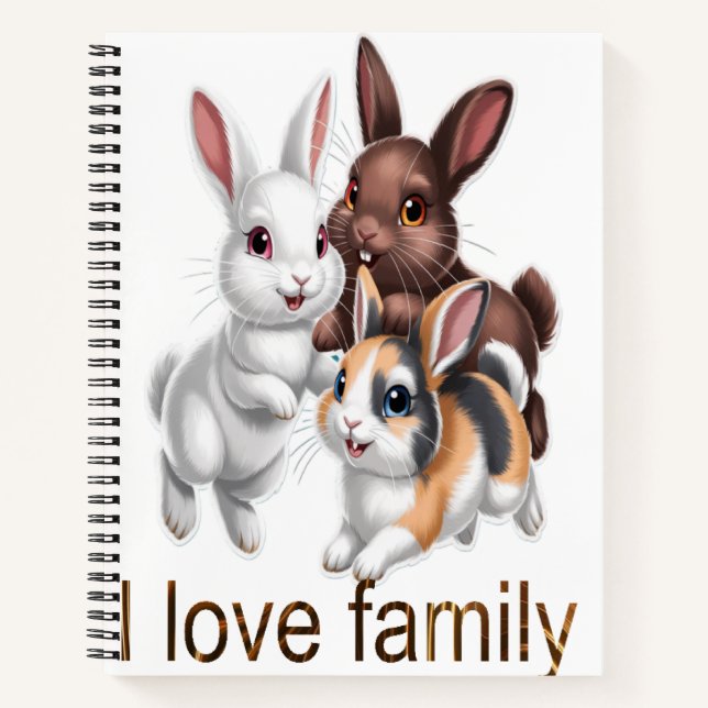 Kaninchenfamilie  notizbuch (Vorderseite)
