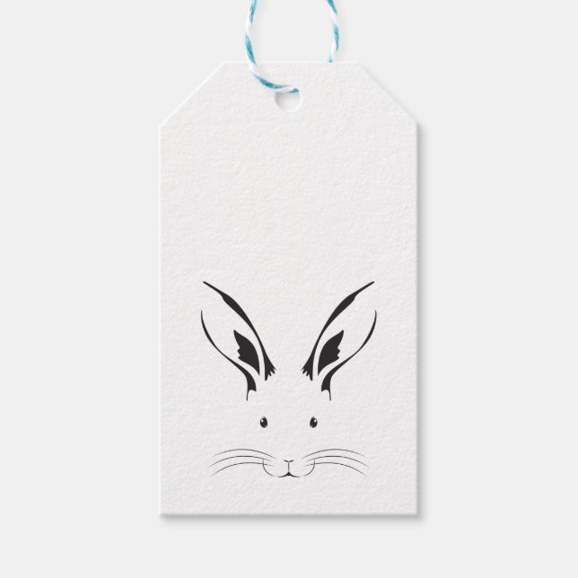 Kaninchenfass-Silhouette Geschenkanhänger (Vorderseite)