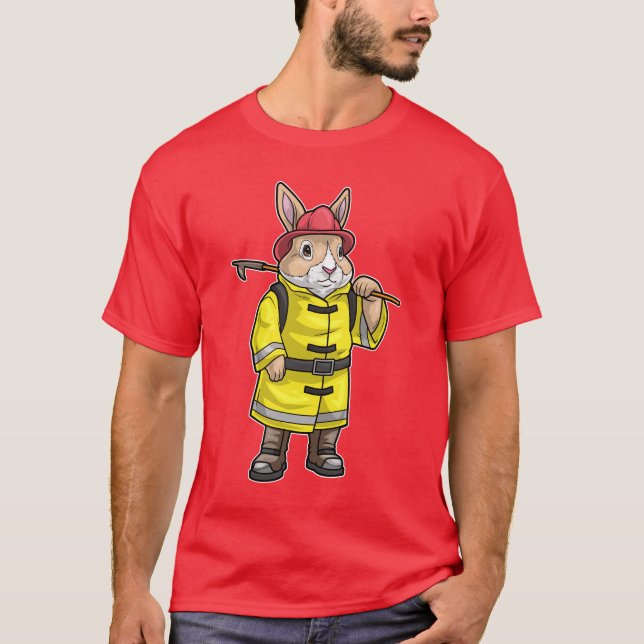 Kaninchenfeuerwehrpike - Feuerwehr T-Shirt (Vorderseite)