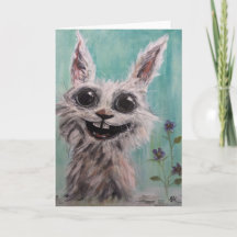 Kaninchengeklappte Grußkarte