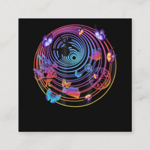 Kaninchengeschenk  Alice im Wunderland Quadratische Visitenkarte