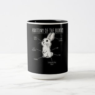 Kaninchengeschenk Anatomie der Liebe der Niedliche Zweifarbige Tasse