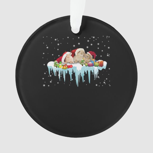 Kaninchengeschenk| Drei Kaninchen wirklich schöne  Ornament (Vorderseite)